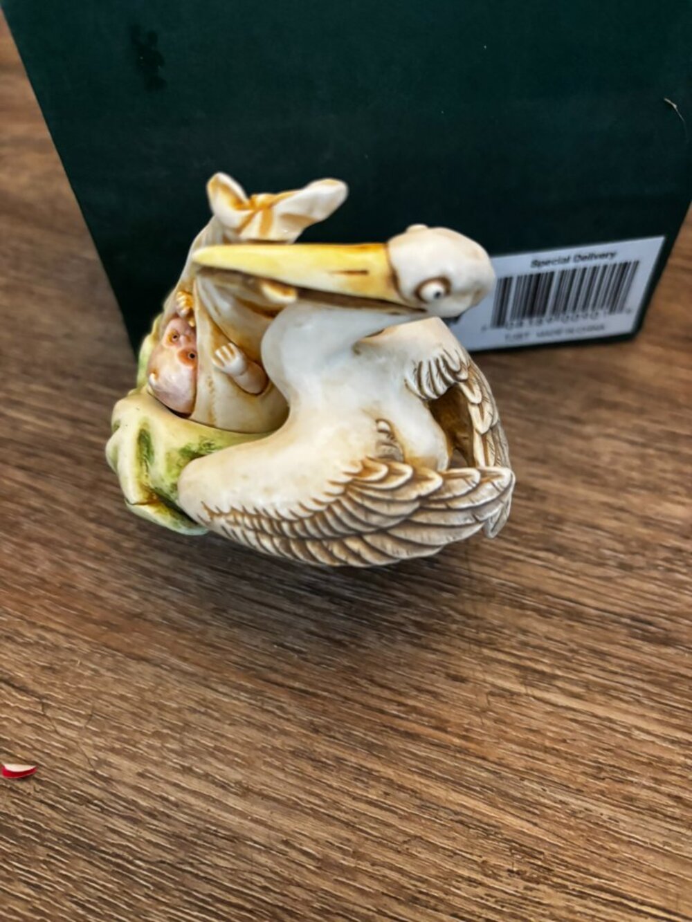 Harmony Kingdom Treasure box Special Delivery Stork Baby figurine w/box
